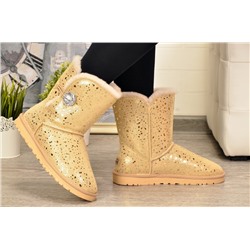 Love Pretty 5803-12K Угги женские беж-зол нат замша, подклад комби мех (нат+иск)