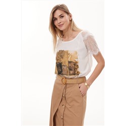 NiV NiV fashion 6112 молочный, Блуза