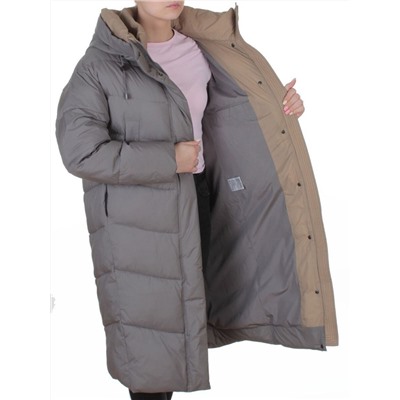 8867 GRAY Пальто зимнее женское (200 гр. холлофайбер)