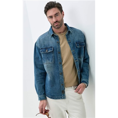 Куртка джинс F611-1282 m.blue