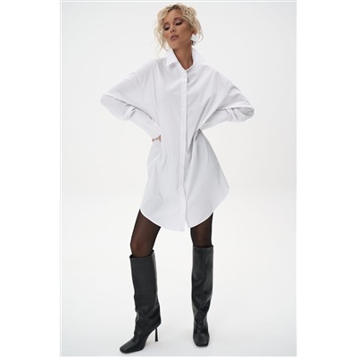 Платье – рубашка Пэрис (белый)