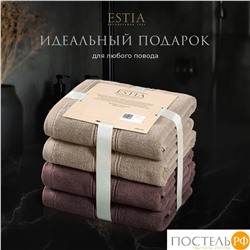 ESTIA МАРТОС беж/кор К-т полотенец 50х80-2/50х80-2, 100% хлопок, 500 г/м2