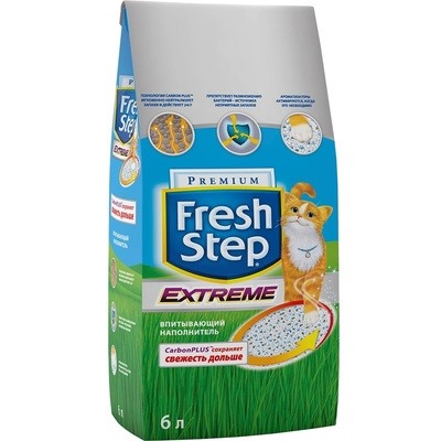 Fresh Step наполнитель впитывающий тройной контроль запахов д/кошек (3,17 кг)