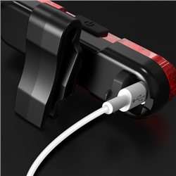 Фонарь задний COMIRON TA10 корпус: ABS, IPX5; свет: COB(5LED), 80lm; аккум: 220mAh, USB; четыре режима, поворотный на 360С. /уп 120/240/