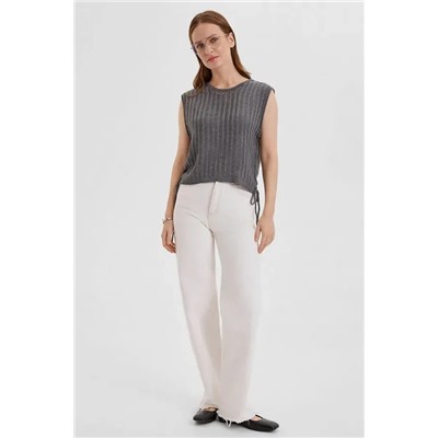 Майка женская вязаная со шнуровкой С Арт. 10127