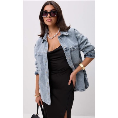 Куртка джинс F412-1249 l.blue