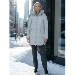 Куртка зимняя женская с капюшоном модная голубого цвета 3193Gl