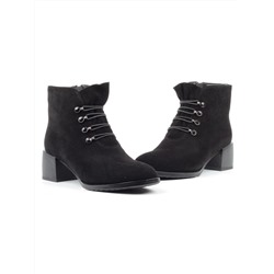 04-M20-6117 BLACK Ботинки женские зимние (натуральная замша, натуральный мех)