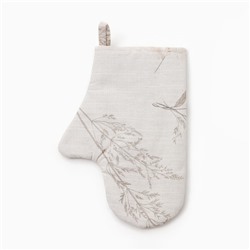 Варежка - прихватка «Этель» Flower herbarium, 20×27 см, 100% хлопок, репс 210 г/м²