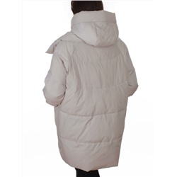 Z24-830 LT. BEIGE Куртка зимняя женская оверсайз (200 гр. тинсулейт)