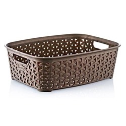 Корзина HobbyLife Rattan, размер M, с ручками, 19.5х26х9 см, цвет МИКС
