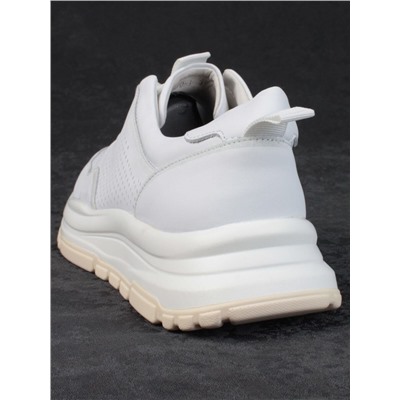 05-PDL250-1 WHITE Кроссовки женские (натуральная кожа)