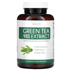 Healths Harmony, 98% экстракт зеленого чая, 1000 мг, 120 капсул (500 мг на капсулу)