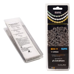 Велосипедная цепь SUMC 11 speed SX11NP 1/2"x11/128" 116L ГОСТ 30442-97 ISO 9633/уп 50 /