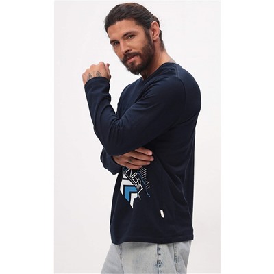 Лонгслив P521-1001-893 d.blue
