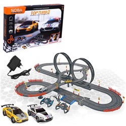 Уценка Автотрек TOP TURBO, с 2 машинами 1:43, длина 790 см, работает от сети