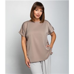 Блуза #ОКТ035001-1, тёмно-бежевый