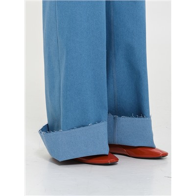 Джинсы широкие синего цвета