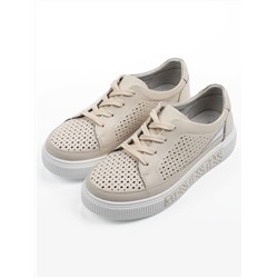 03-C322-2A BEIGE Полуботинки летние женские (натуральная кожа)