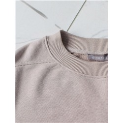 Свитшот свободный из петельчатого футера двухнитки с эластаном