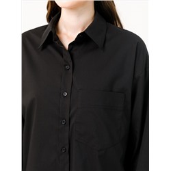 Блузка чёрная прямого силуэта