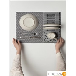 DOME ЛЕМВИГ сер. Коврик с подставкой для посуды 38х50 см, 1 пр.