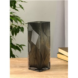 Ваза «Джойс», 30×10 см, стекло, серая