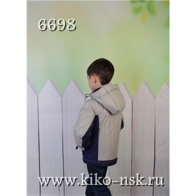 6698 Куртка на синтепоне Серый/110