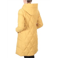 2158 MUSTARD Пальто зимнее облегченное  женское YINGPENG (150 гр. холлофайбер)