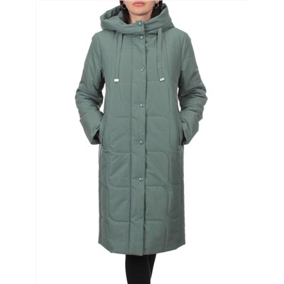1133 GRAY/GREEN Пальто зимнее облегченное женское (холлофайбер 150 гр.)
