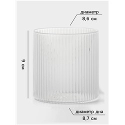 Стаканы Magistro «Грани», 450 мл, 8.5×9 см, набор 2 шт., стекло, прозрачные