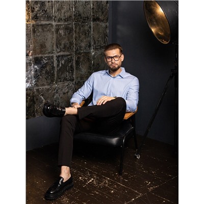 006J Мужская рубашка JenTa голубой