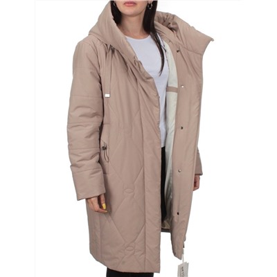 1119 DK. BEIGE Пальто зимнее облегченное женское (холлофайбер 150 гр.)