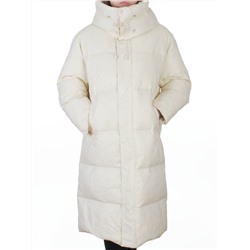 3063 MILK WHITE Пальто пуховое женское оверсайз (утиный пух)