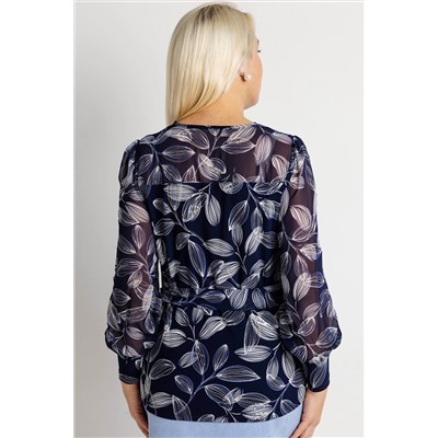 Блузка женская  4021/18/Темно-синий