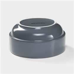 Набор посуды Magistro Night, фарфор, 16 предметов: тарелка d=25.5 см, d=19 см, миска 850 мл, d=15 см, кружка 320 мл, серый