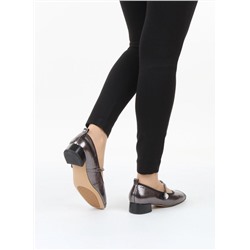 06-B69A-121Y SILVER/BLACK Туфли женские (натуральная кожа)