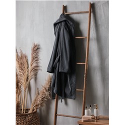 Халат махровый женский SL HOME: Basic «Гри Сандре», хлопок 100%, тёмно-серый