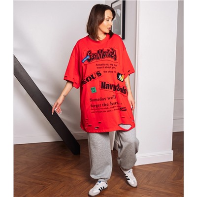 Футболка #КТ9279, красный