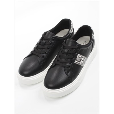 03-YC523-1 BLACK Полуботинки спортивные женские (натуральная кожа)