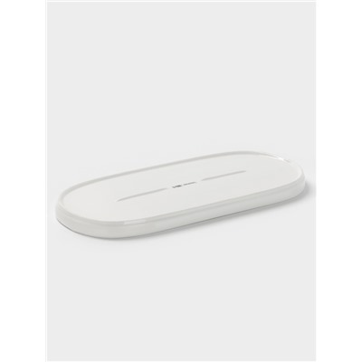 Блюдо сервировочные Magistro White Snow, 34.5×15.5×2 см, фарфор, белое