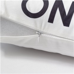 Наволочка декоративная «Этель» Keep calm, 42×42 см, белая