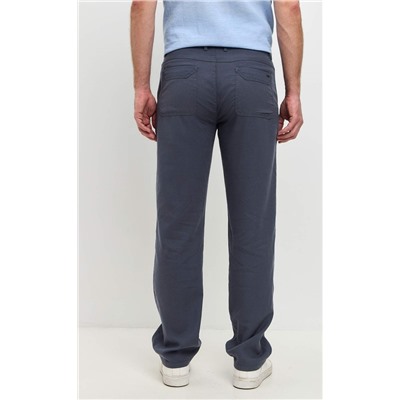 Брюки лен F111-0851 d.grey