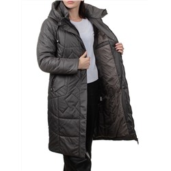 TR-2303 GREEN GRAY Пальто зимнее женское (верблюжья шерсть)