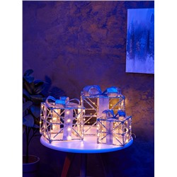 Фигура световая «Кубы серые», 25×20х15 см, 90 LED, батарейки ААх8 (не в компл.), свечение тёплое белое