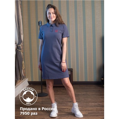 Платье-поло женское LOVE КЛП1471П6 серый