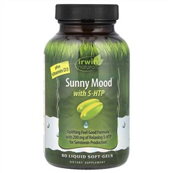 Irwin Naturals, Sunny Mood® с 5-HTP, плюс витамин D3, 80 желатиновых капсул