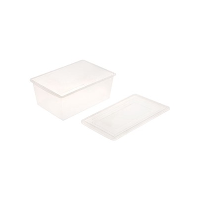 Контейнер универсальный для хранения с крышкой, объём 30 л, цвет прозрачно-матовый