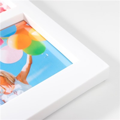 Фоторамка-коллаж на 4 фото 10×15 см «Семья», белый