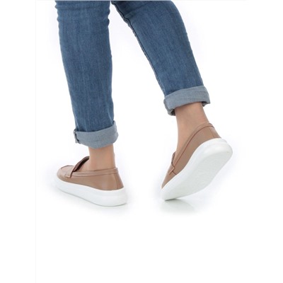 03-ZL-8501 DK. BEIGE/BROWN Полуботинки женские (натуральная кожа)